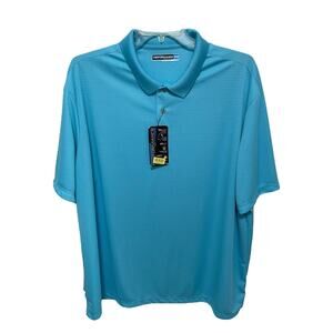 3XB Roundtree & Yorke Performance Golf Shirt Blue New